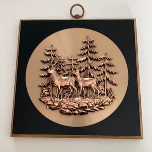 A&F VINTAGE COPPER TONE REINDEER HANGING DECOR